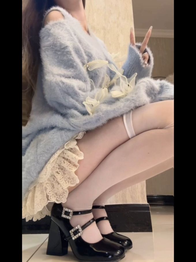 毛纺 细针 正灰色 银丝色 甜美 