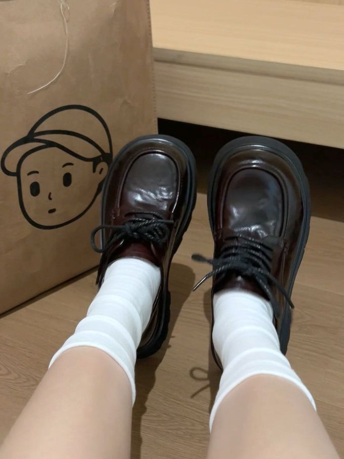 圆头 系带 皮革