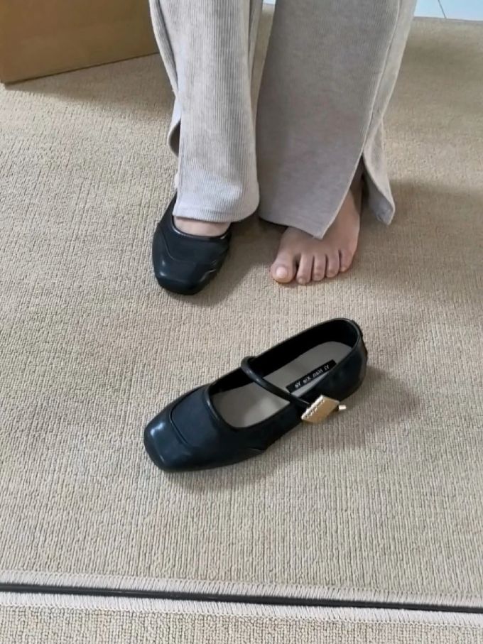 方头 中口鞋 皮革