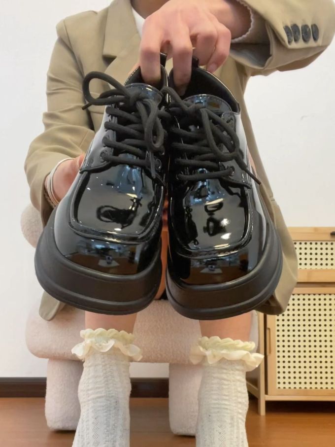 低帮 系带 皮革