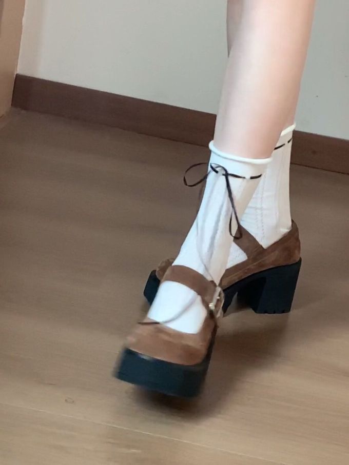 中跟 粗跟 皮革