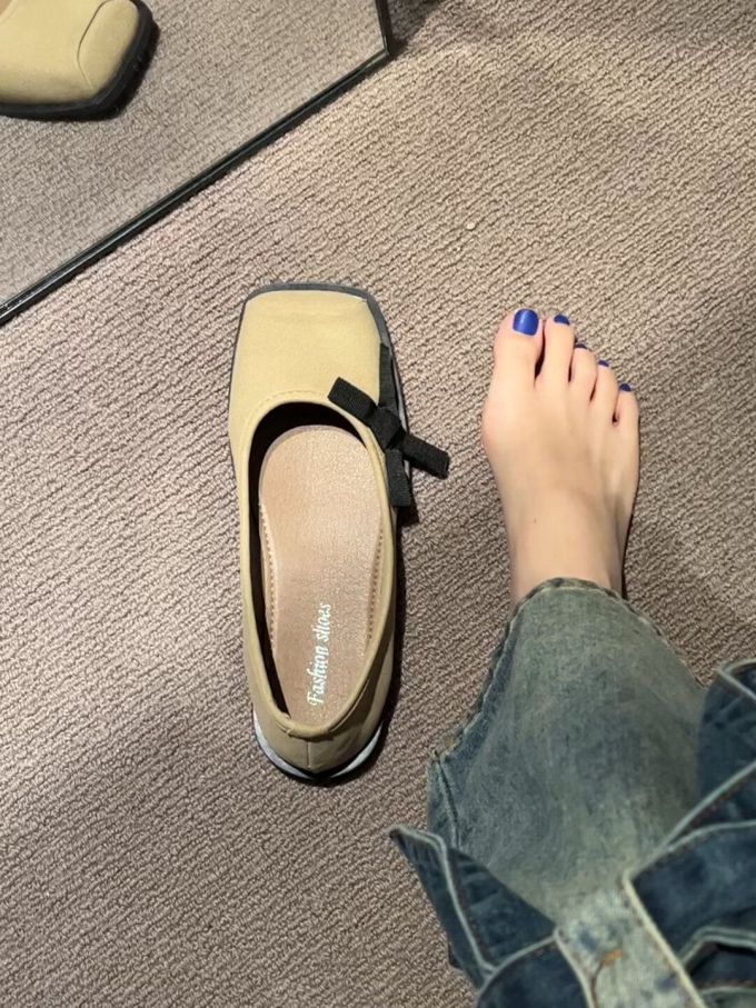 方头 中口鞋 皮革