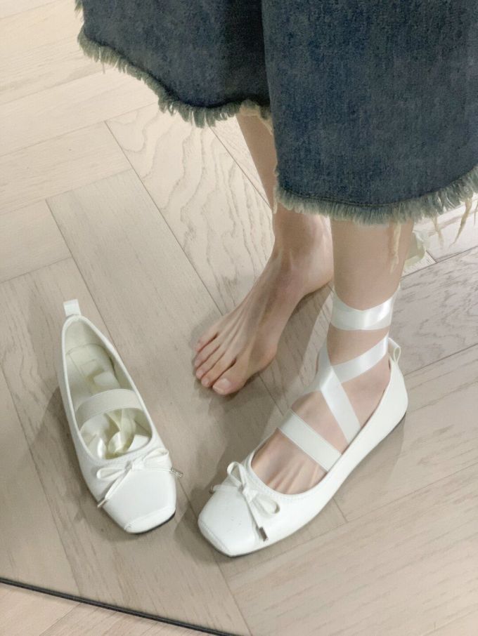 方头 松紧带 浅口鞋 皮革
