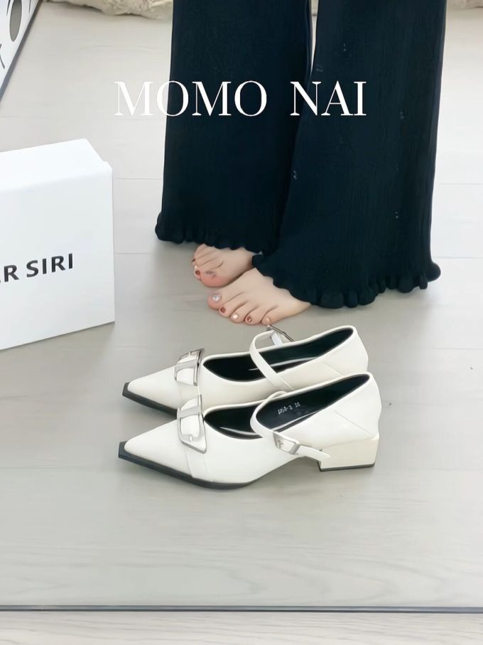 尖头 浅口鞋 皮革