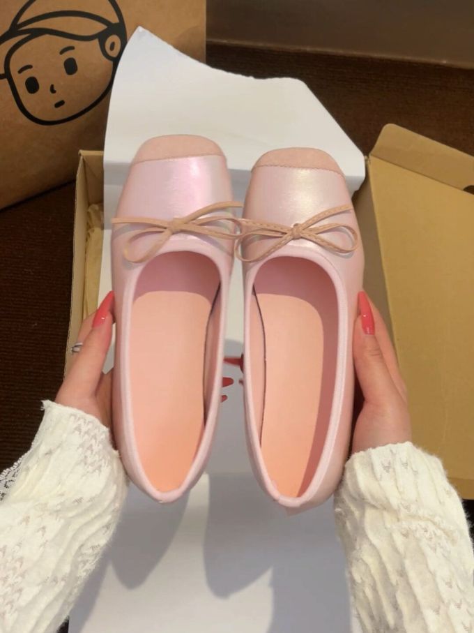 方头 中口鞋 皮革 