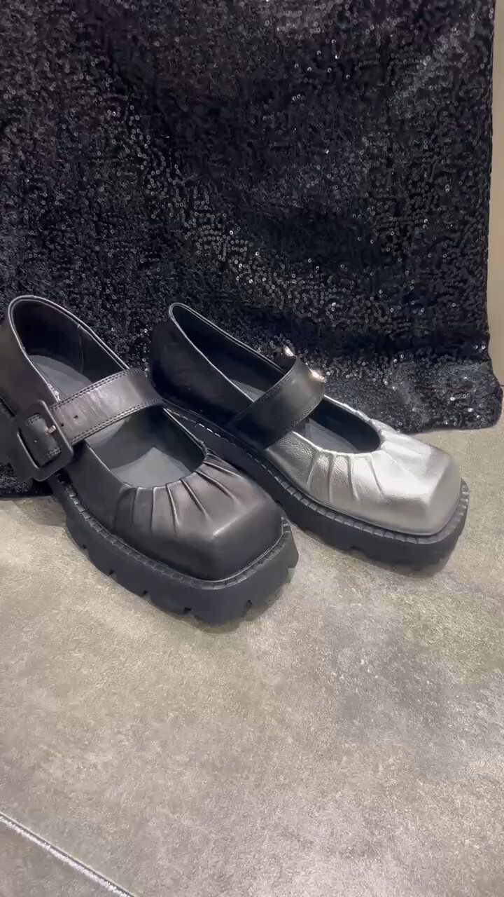 方头 袢扣 中口鞋 皮革 方头 袢扣 中口鞋 皮革 - VALI鞋履AI设计主图