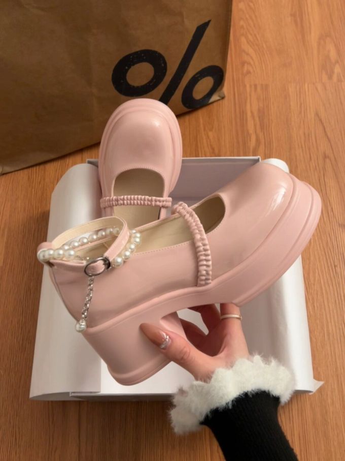 方头 中口鞋 皮革