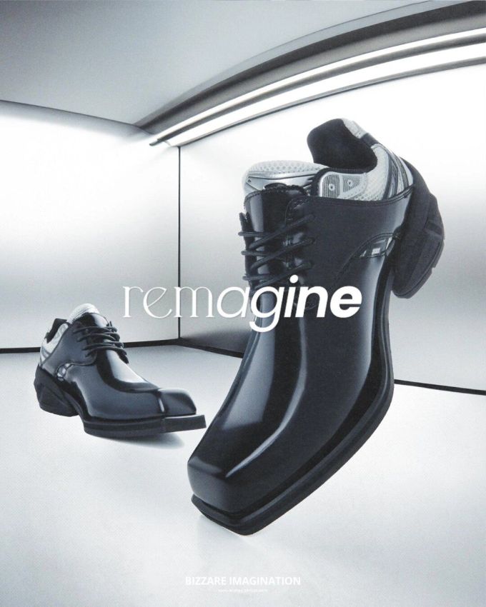 方头 系带 皮革 