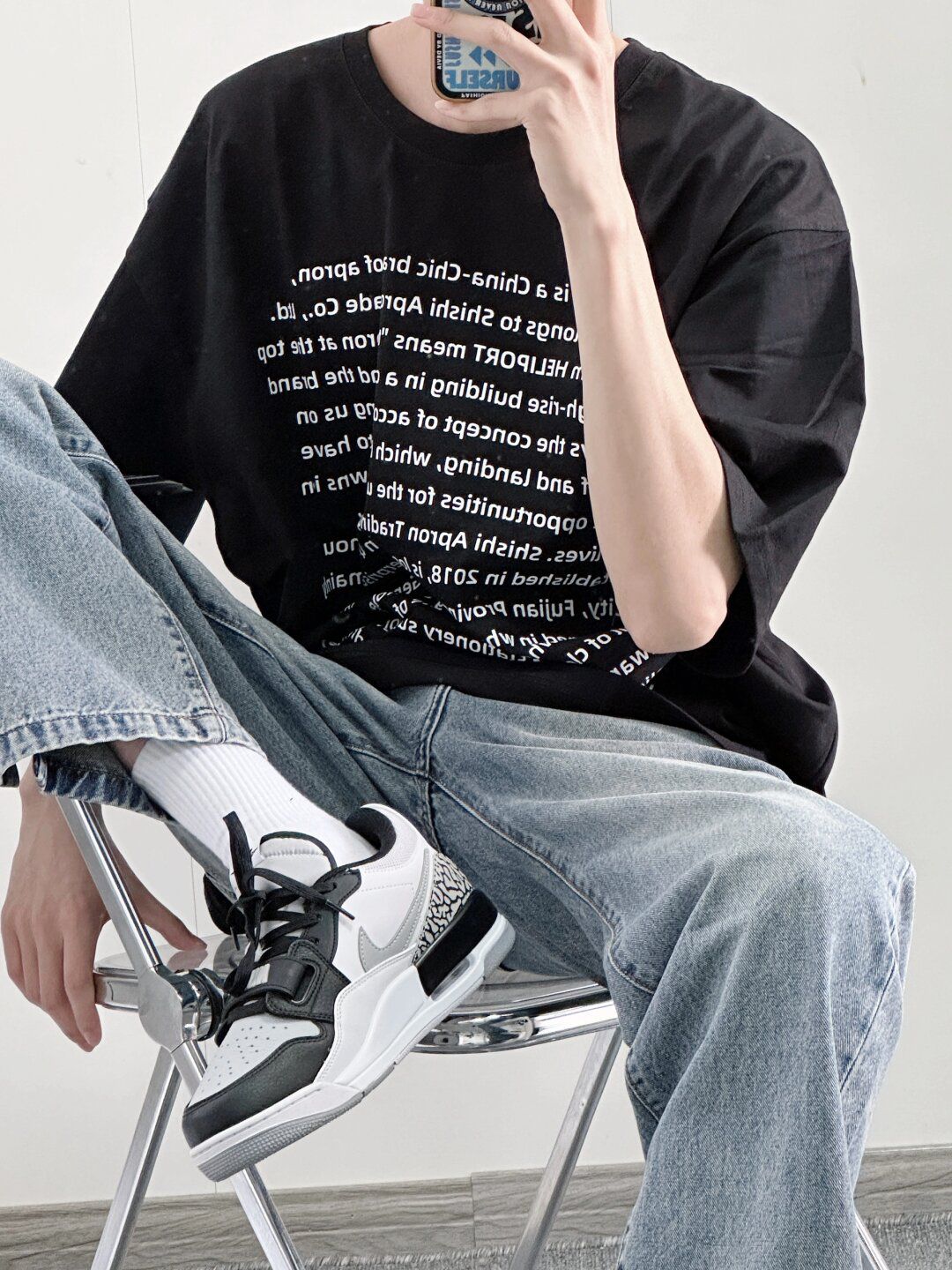 牛仔面料 洗水 蓝黑色 灰蓝 纪念碑灰 潮牌  - VALI鞋履AI设计主图