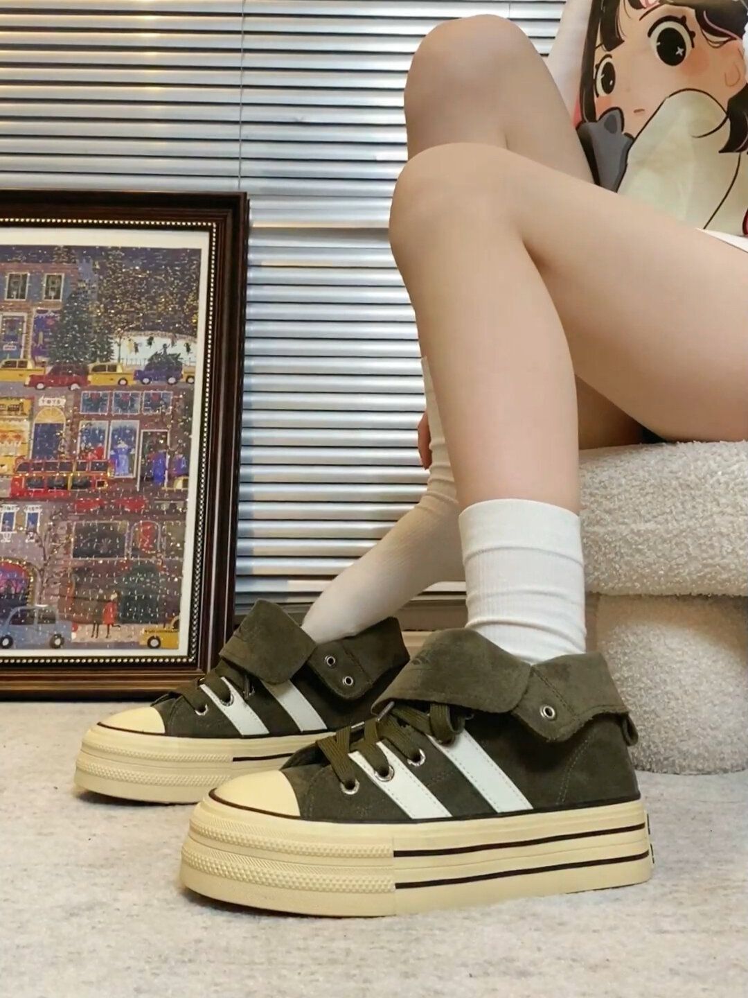 中帮 系带 布面  - VALI鞋履AI设计主图