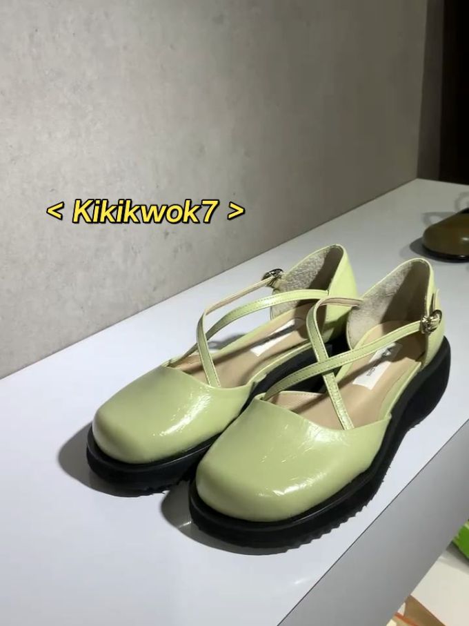 方头 袢扣 中口鞋 皮革