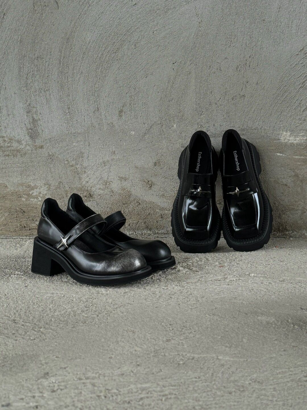 圆头 袢扣 中口鞋 皮革  - VALI鞋履AI设计主图