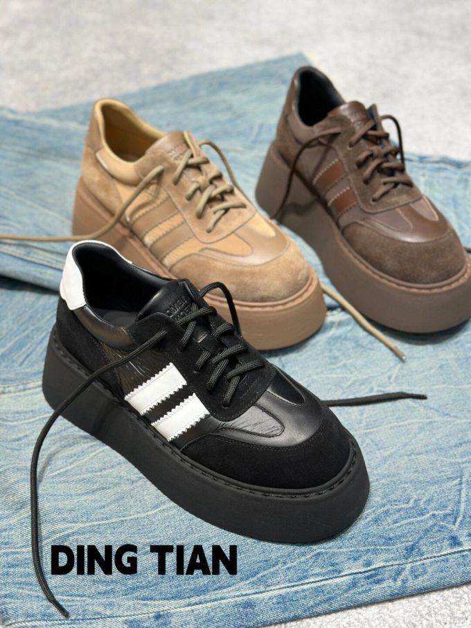 低帮 系带 皮革 