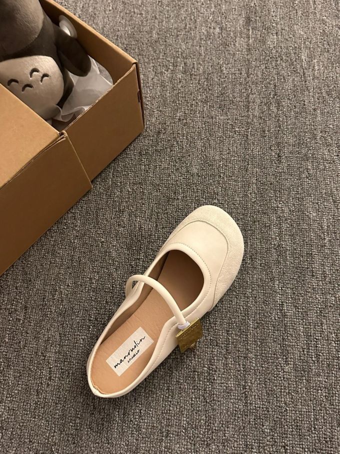 方头 袢扣 中口鞋 皮革 