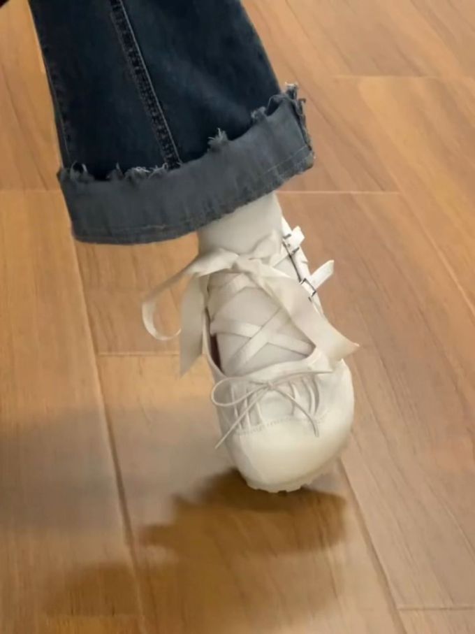圆头 弹力绳 浅口鞋 皮革 