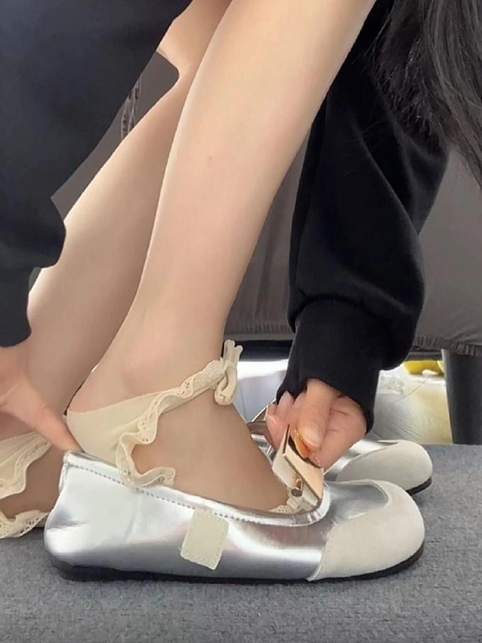 厚底 浅口鞋 皮革 