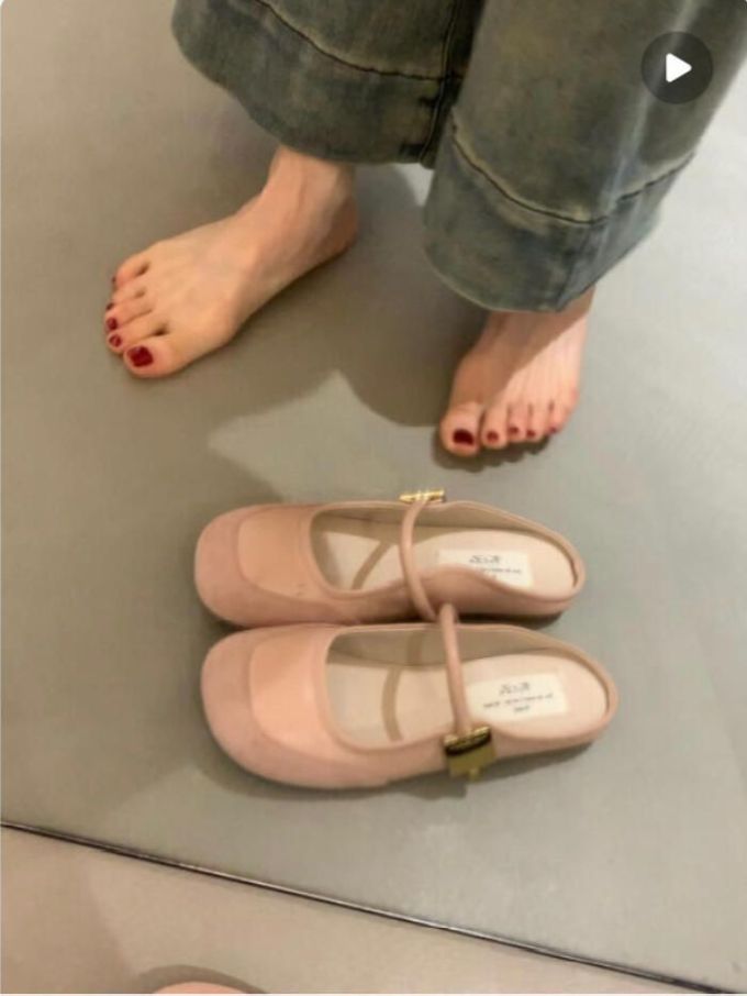 圆头 袢扣 中口鞋 皮革 