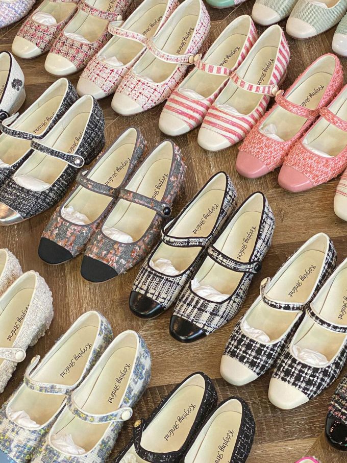 圆头 袢扣 中口鞋 毛呢 