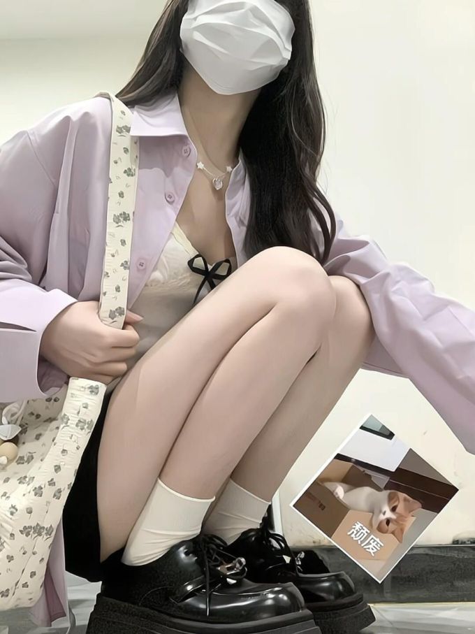 棉麻 H型 衬衫领 中长袖 基础袖 海鸥灰色 杏褐色 基础扣饰 ABG辣妹 辣妹