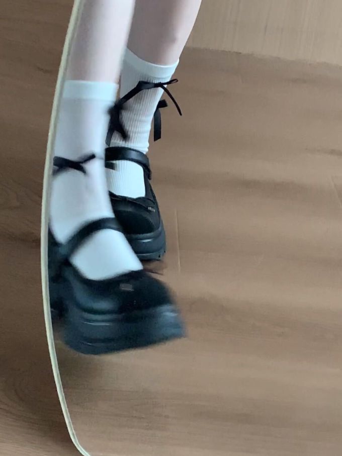 方头 中口鞋 皮革 