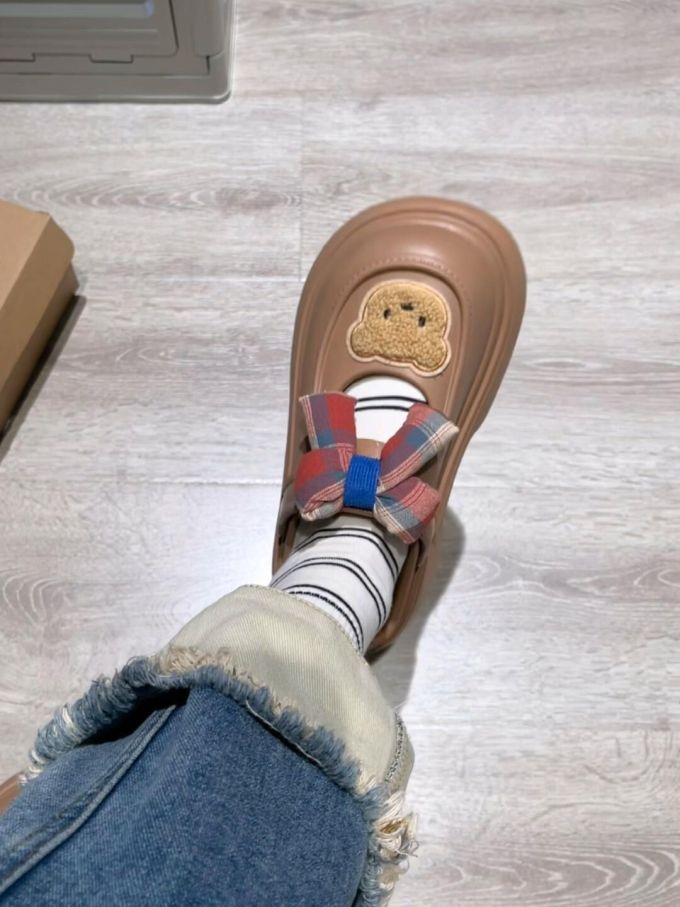 圆头 中口鞋 皮革 
