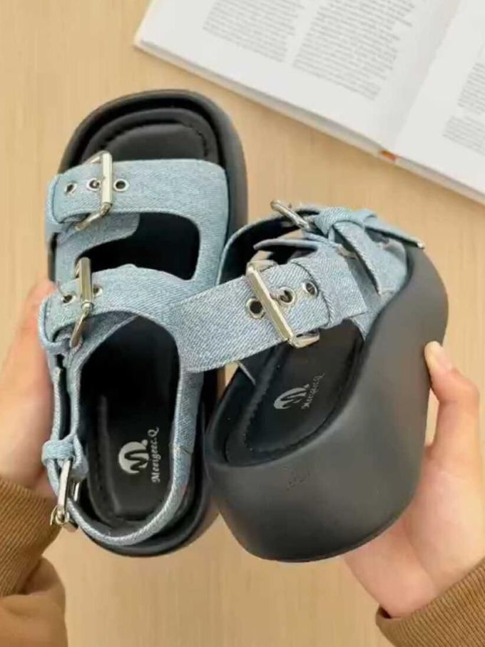 无帮 袢扣 皮革 