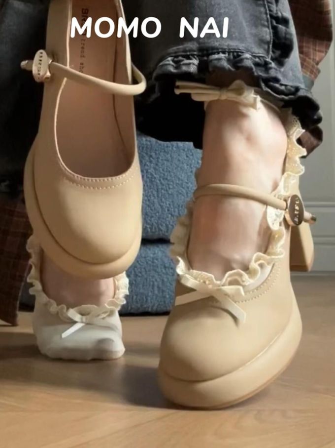 圆头 中口鞋 皮革
