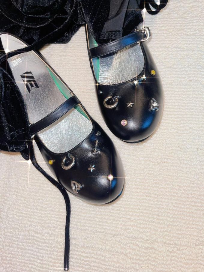 圆头 中口鞋 皮革 