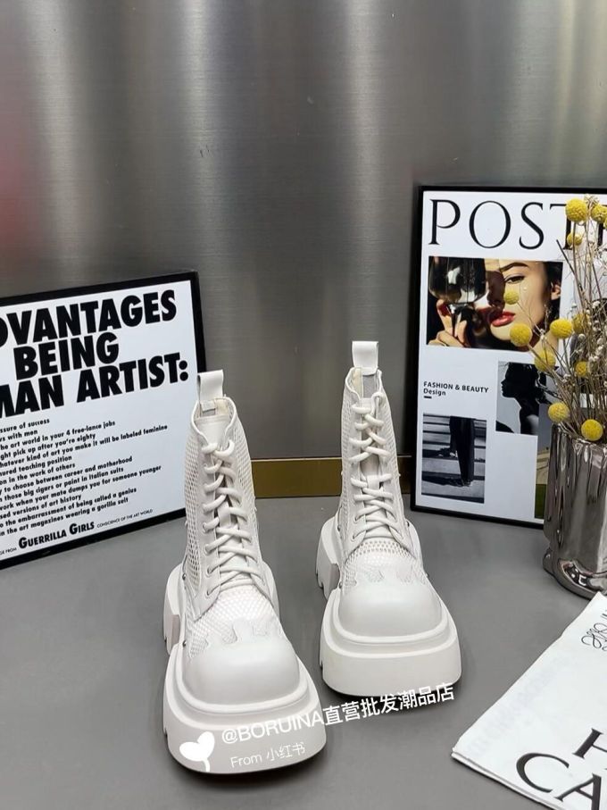 圆头 系带 皮革 