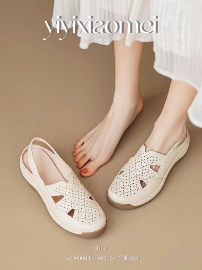 无帮 松紧带 皮革 