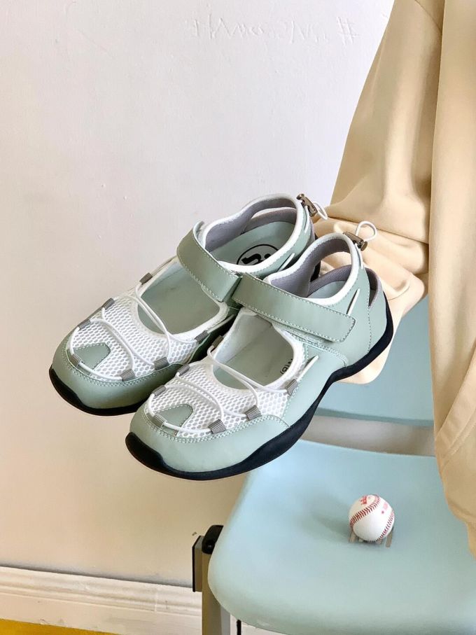 圆头 魔术贴 中口鞋 皮革 