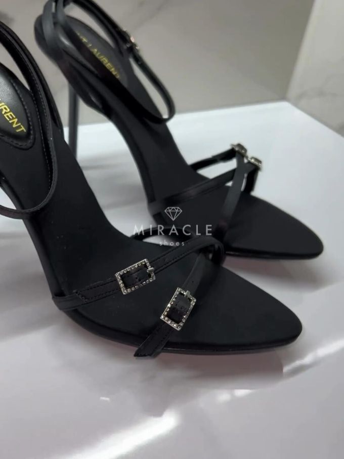 细跟 无帮 袢扣 