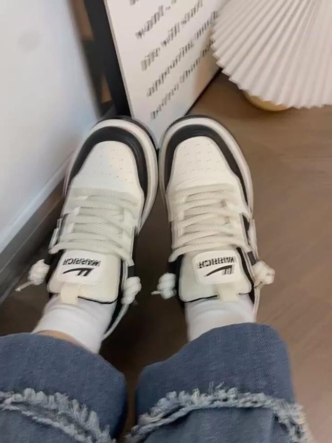 低帮 系带 魔术贴 皮革 