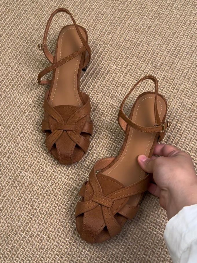 无帮 袢扣 皮革 