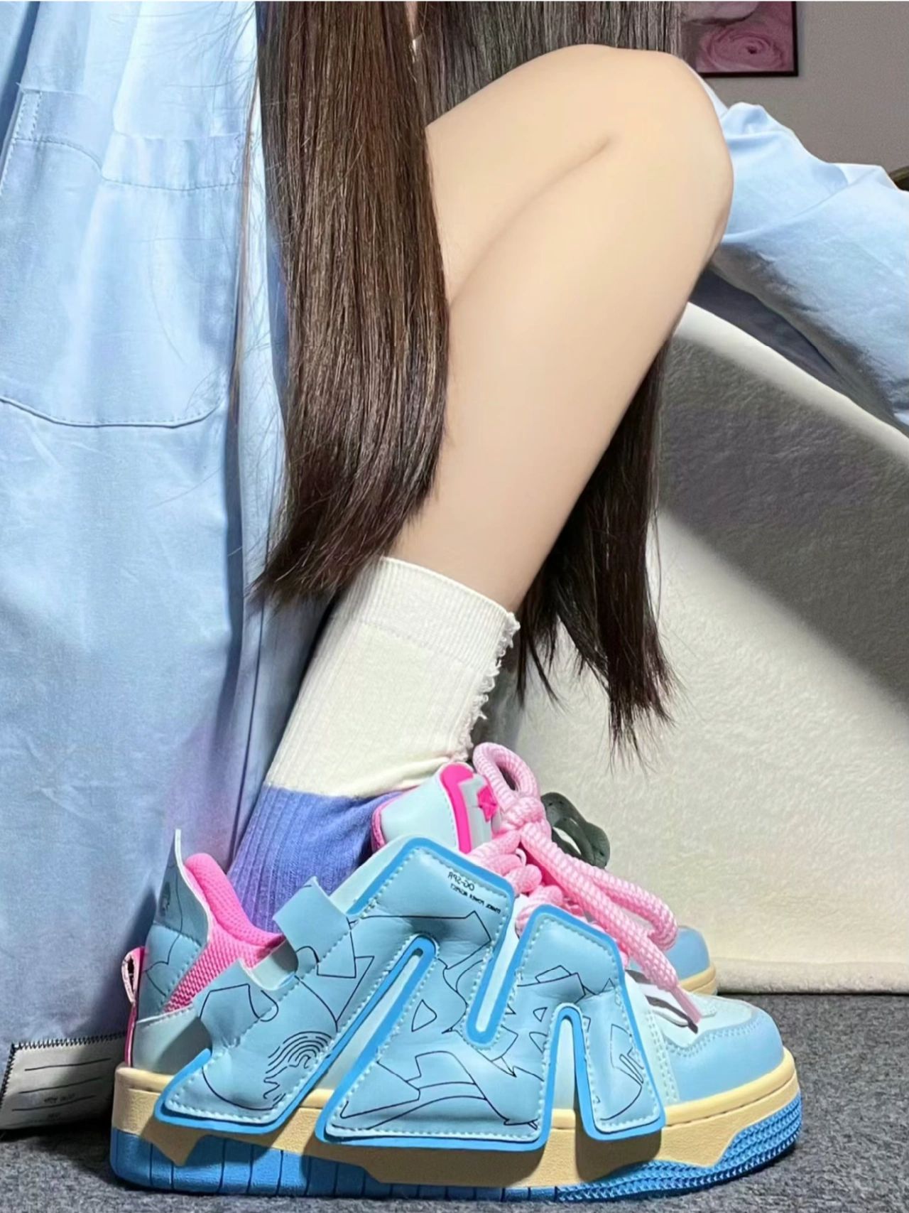 圆头 中帮 魔术贴 皮革  - VALI鞋履AI设计主图