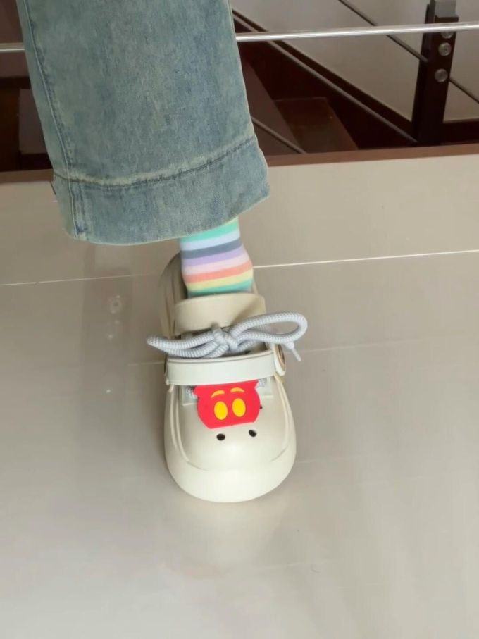 圆头 无帮 皮革 