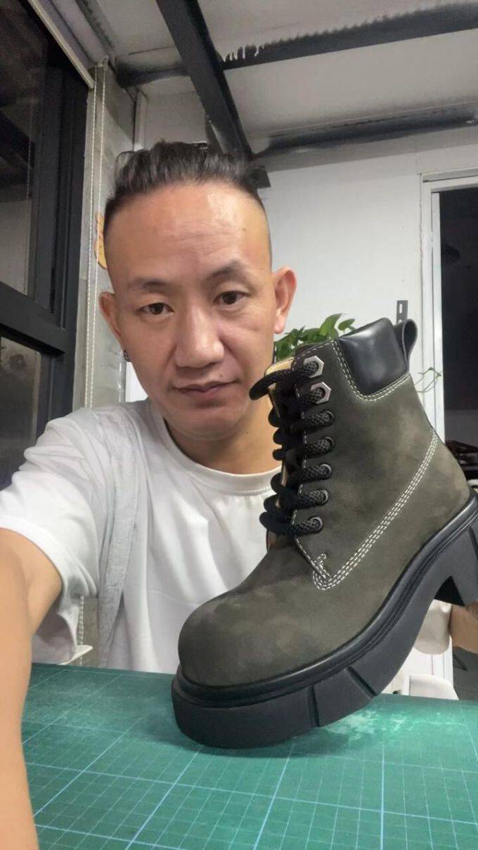 圆头 系带 皮革 