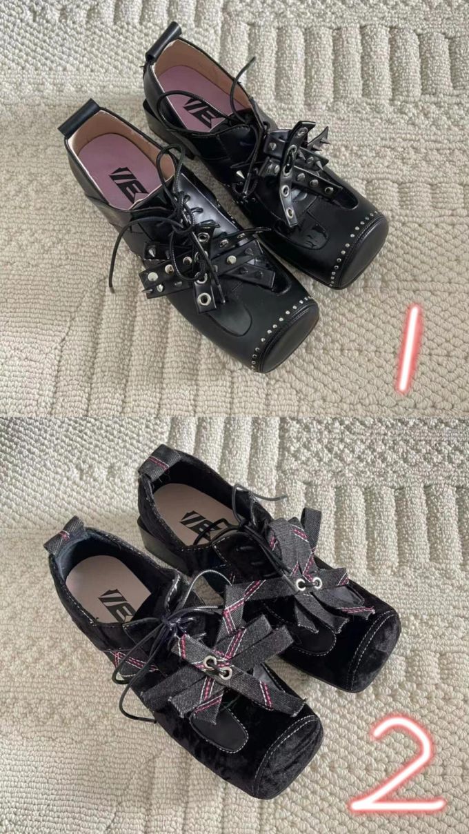 低帮 深口鞋 皮革 