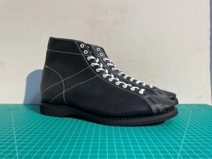 高帮 系带 皮革 