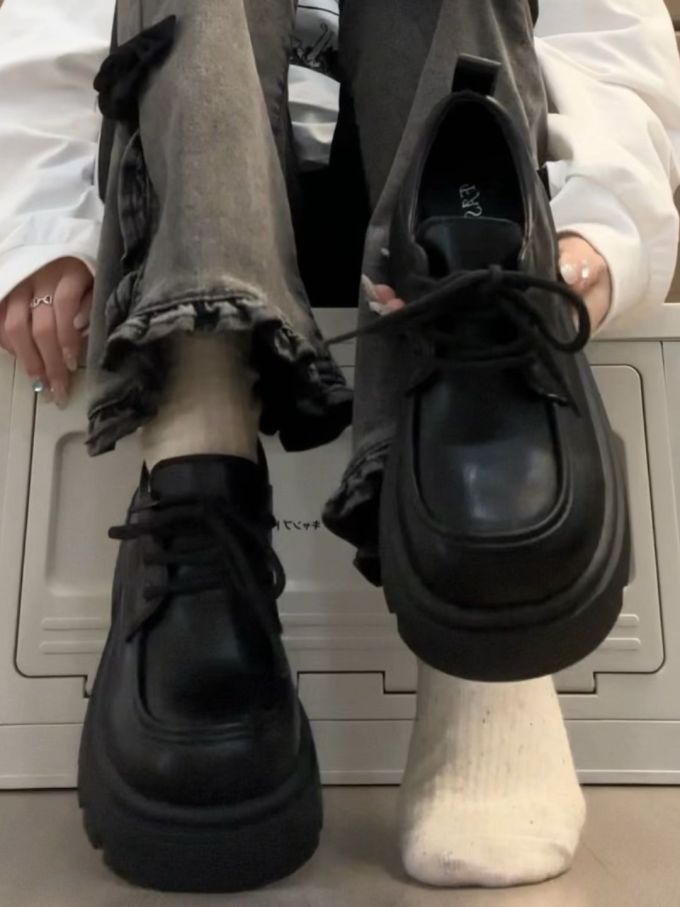 圆头 低帮 皮革 