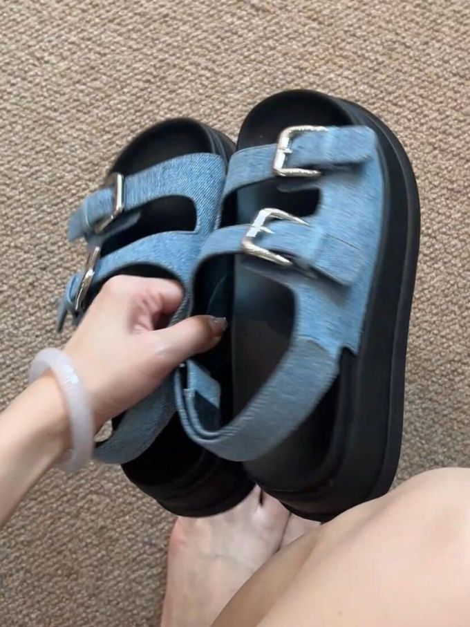 无帮 袢扣 皮革 