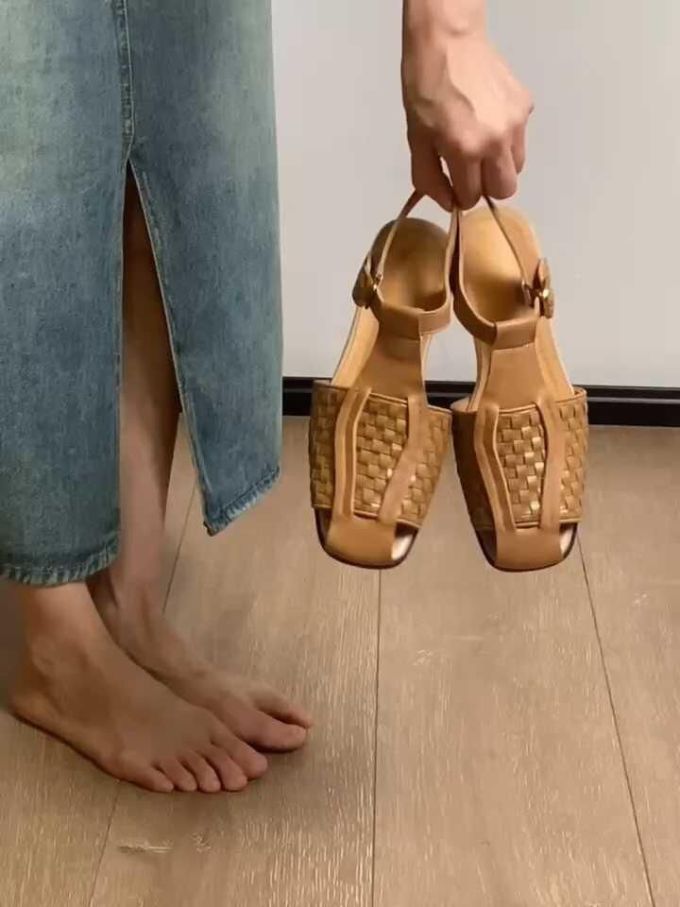 无帮 袢扣 皮革 