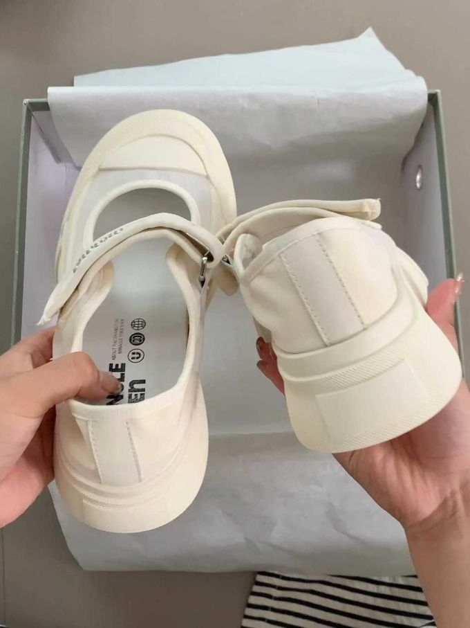 低帮 魔术贴 深口鞋 皮革 