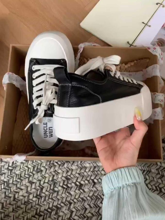 低帮 系带 皮革 