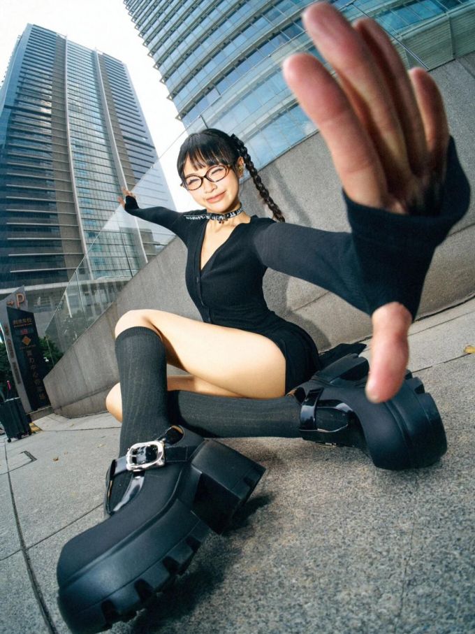 开衩 水手蓝色 ABG辣妹 辣妹 