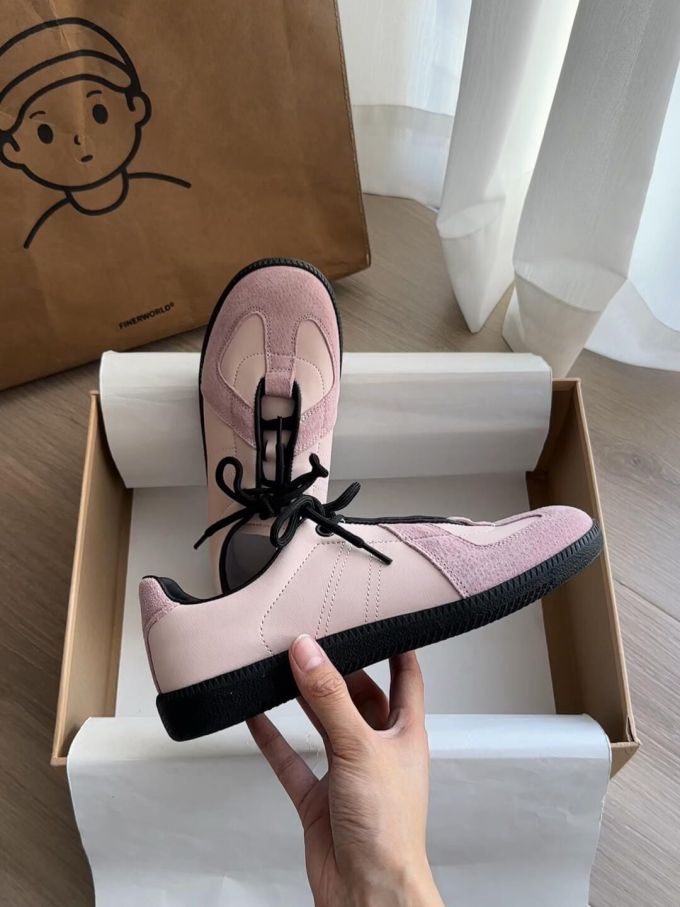 平底 系带 皮革 