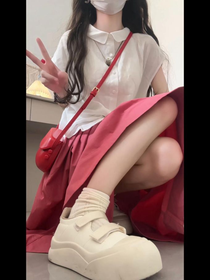 棉麻 H型 衬衫领 短袖 城堡灰 基础扣饰 韩系休闲 休闲 