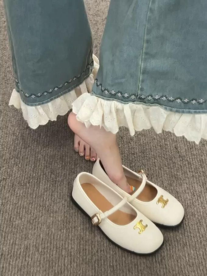 圆头 袢扣 中口鞋 皮革