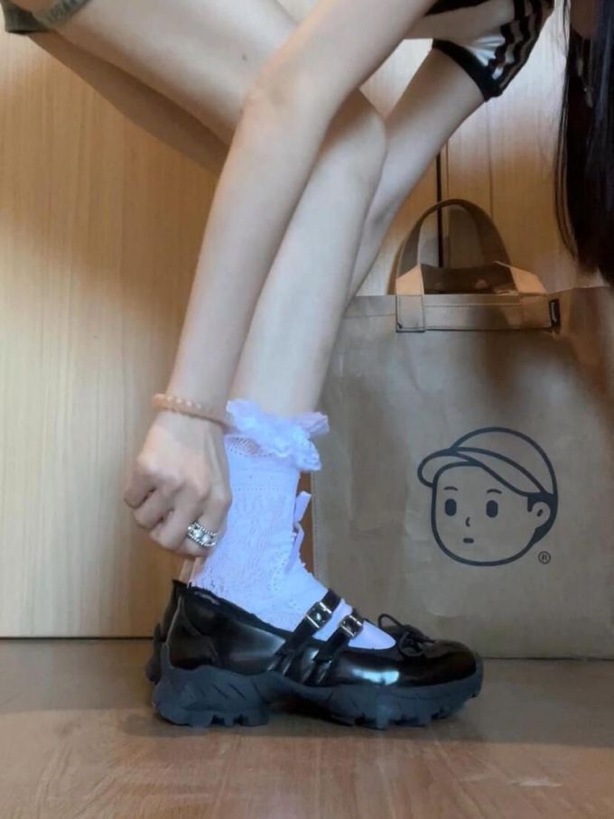 圆头 中口鞋 皮革 