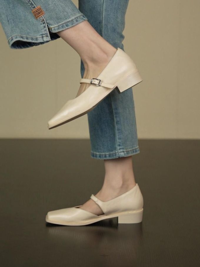 袢扣 中口鞋 皮革 